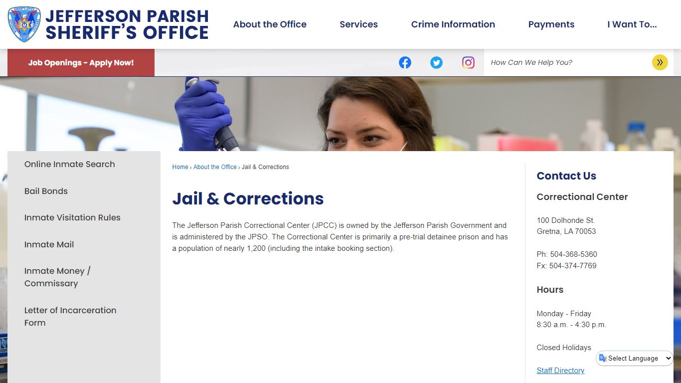 Jail & Corrections | Jefferson Parish Sheriff, LA ... - JPSO