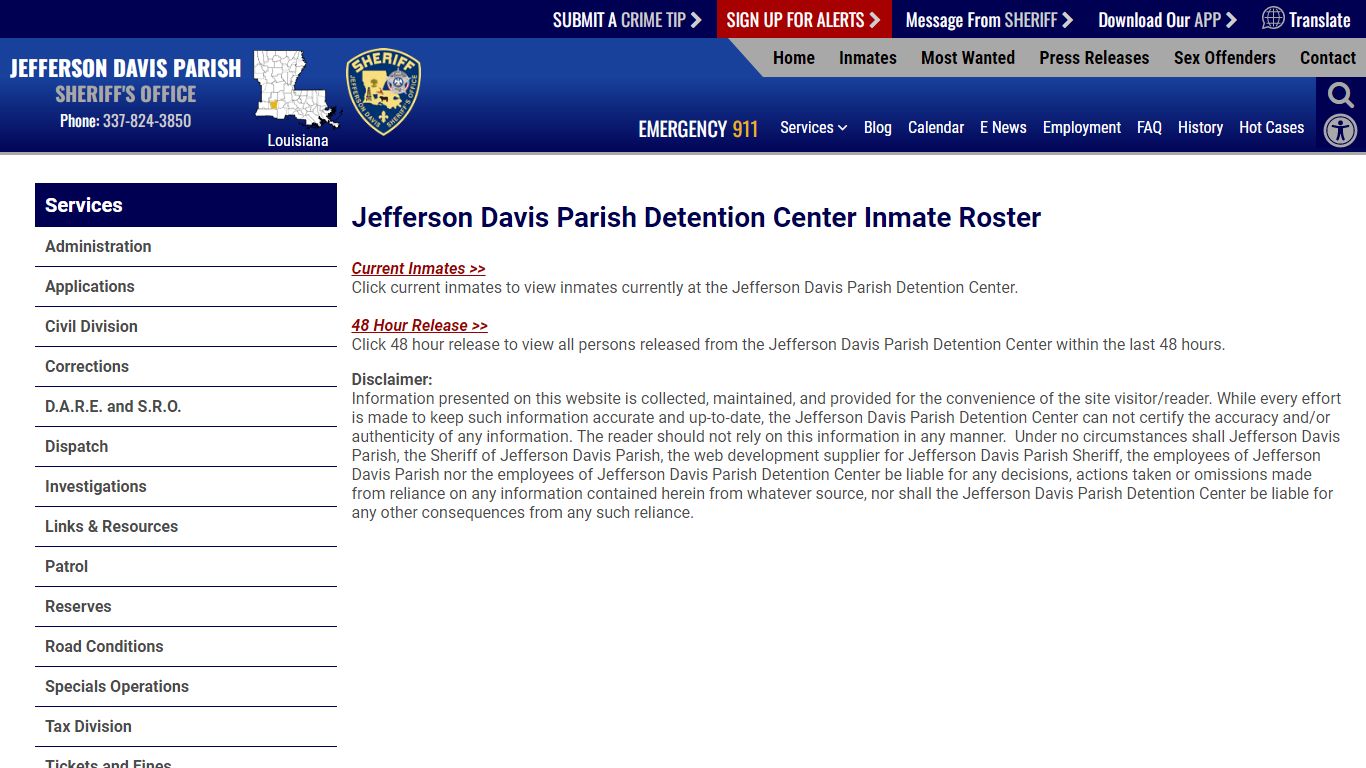 Roster Choose - Jefferson Davis Parish Sheriff's Office